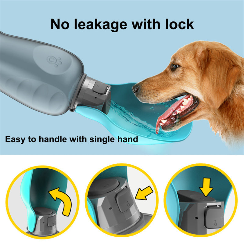 Portable High Capacity Leakproof Pet Foldable Dogs Water Bottle